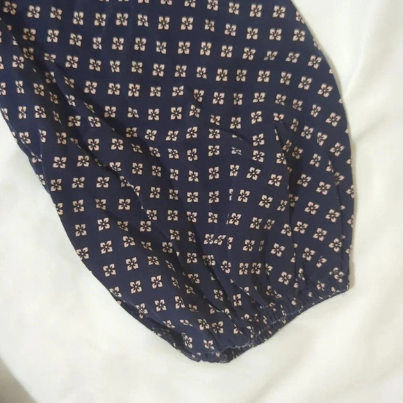 Banana Republic A-Line Belted Peasant Dress, Color Blue/Pink Size S - Picture 6 of 13